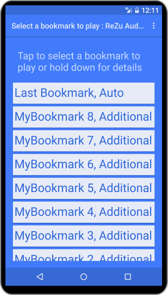 ReZu bookmark interface 